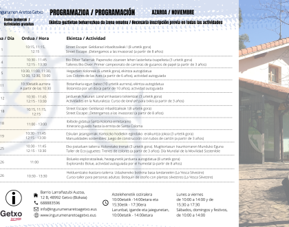 ¿Aún no conoces nuestra programación de noviembre?