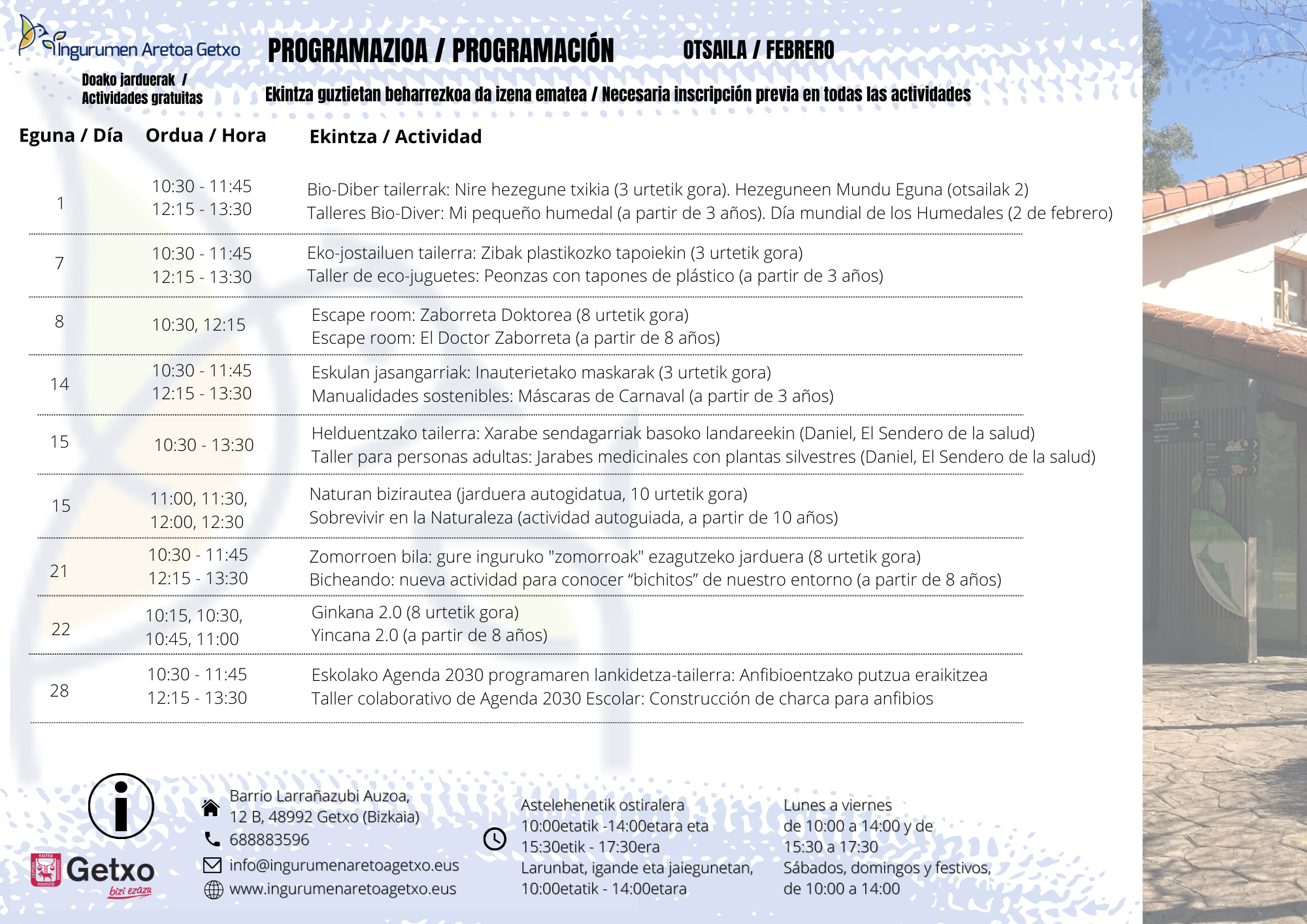 ¡Ya tenemos lista la programación de febrero!